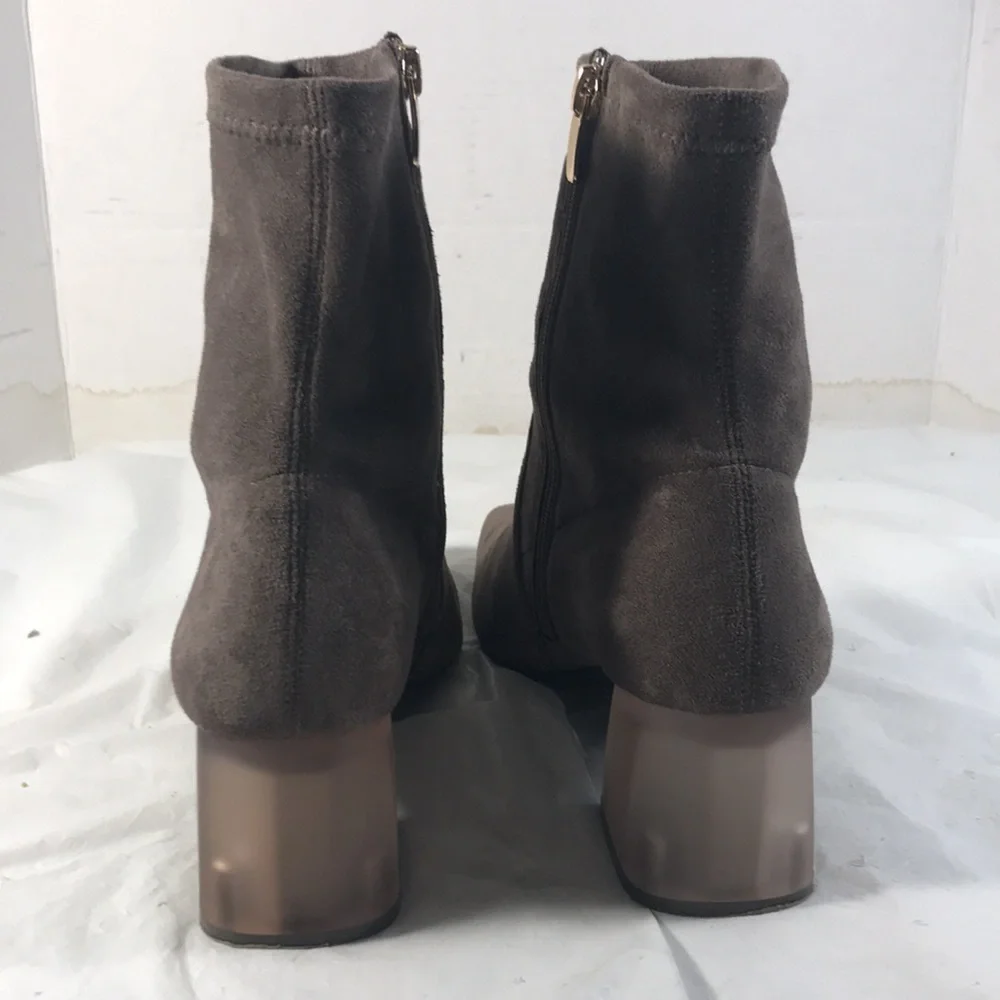 Anthropologie Women’s Silent D Maretolp Heeled Gray Micro Suede Ankle Boot